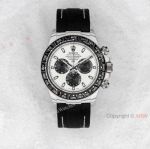 TW Factory Rolex Daytona White Face Black Fabric Band 40*12.4mm Shanghai 4130 Movement Watch